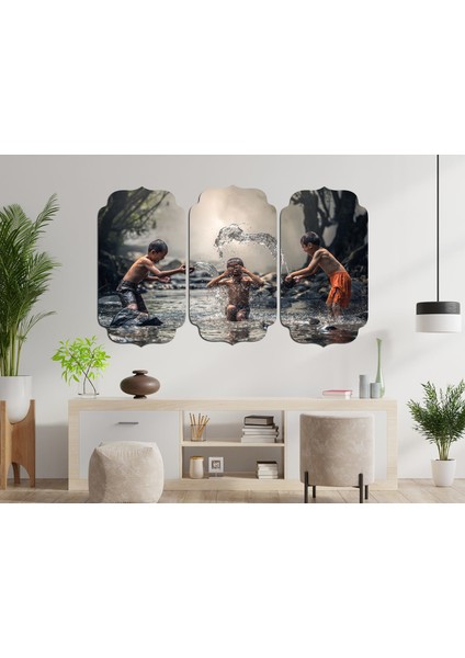 Suyla Oynayan Çocuklar Mdf Tablo 3089