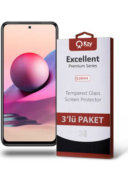 Xiaomi Redmi Note 10S Temperli Ekran Koruyucu Kırılmaz Cam Ekonomik 3'lü Paket fiyatları
