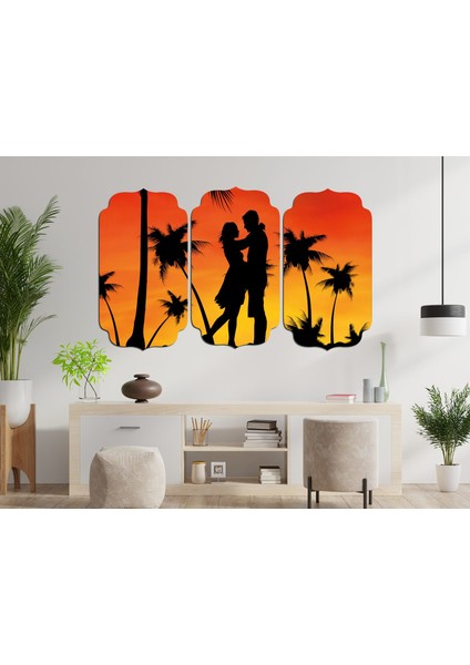 Gün Batımı Romantik Mdf Tablo 3454