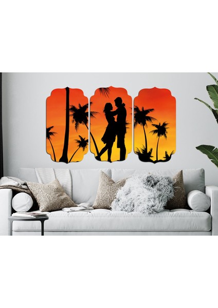 Gün Batımı Romantik Mdf Tablo 3454