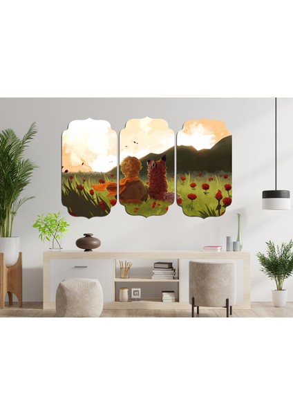 Tilki ve Çocuk Dijital Art Mdf Tablo 3451 fiyatları