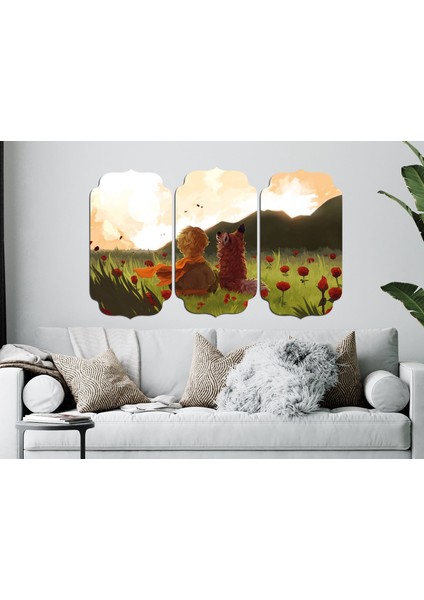 Tilki ve Çocuk Dijital Art Mdf Tablo 3451 modelleri