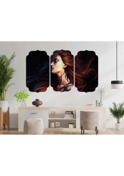 Kız Boyama Çizim Mdf Tablo 3467