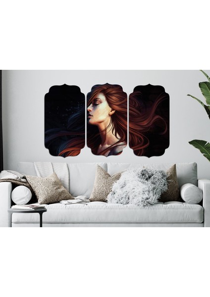 Kız Boyama Çizim Mdf Tablo 3467