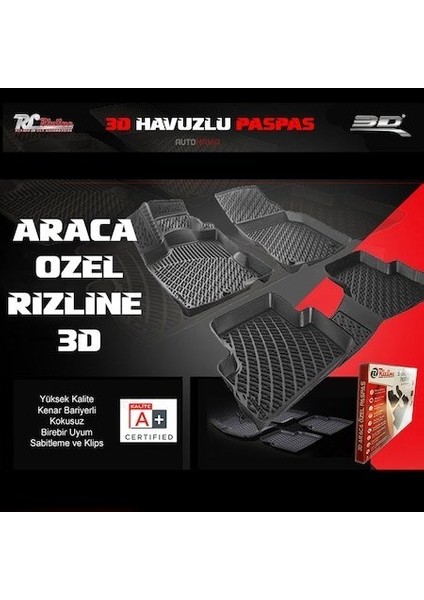 Bmw E46 3D Havuzlu Paspas 1998 / 2006 Rizline