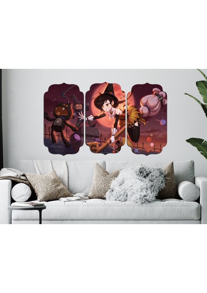 Anime Kız Cadı Mdf Tablo 0020 (Model D)