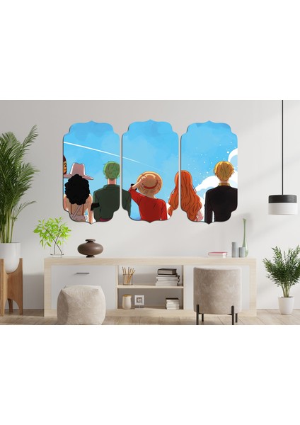 One Piece Luffy Sanji Zoro Nami Usopp Mdf Tablo 0438 (Model D)