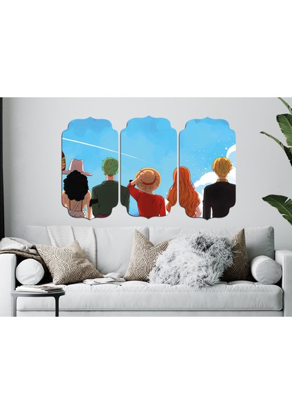 One Piece Luffy Sanji Zoro Nami Usopp Mdf Tablo 0438 (Model D)