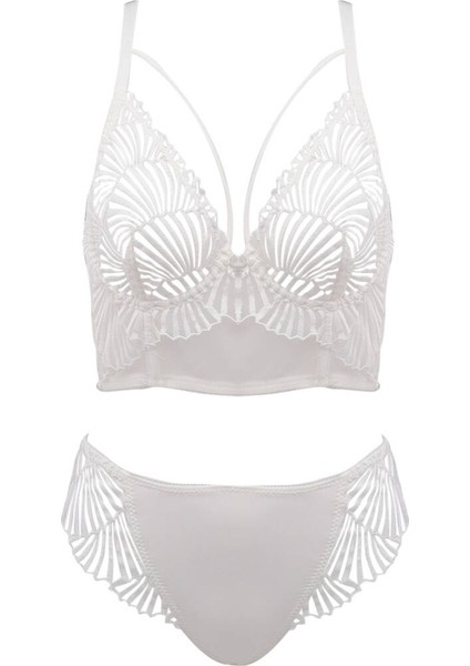 Desteksiz Sütyen Takımı 4744 | Ekru