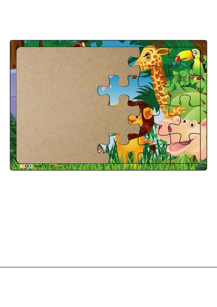 Hayal Sepeti Aslan Kıral ve Arkadaşları 3-9 Yaş Için 24 Parçalı Ahşap Puzzle Yapboz