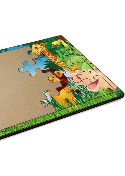 Hayal Sepeti Aslan Kıral ve Arkadaşları 3-9 Yaş Için 24 Parçalı Ahşap Puzzle Yapboz