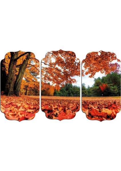 Sonbahar Ağaçlar Yapraklar Mdf Tablo 0653 (Model D)