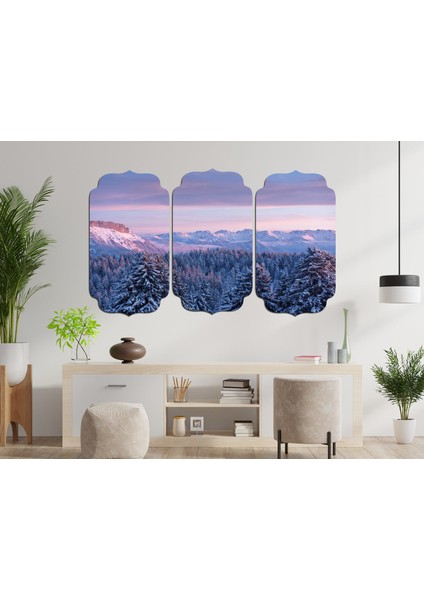 Kar Kış Ağaçlık Orman Mdf Tablo 0666 (Model D) fiyatları