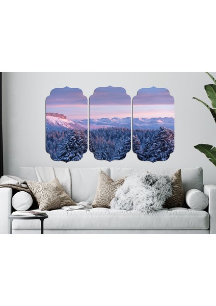 Kar Kış Ağaçlık Orman Mdf Tablo 0666 (Model D) modelleri