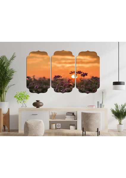 Çiçekler Gün Batımı Mdf Tablo 0732 (Model D) fiyatları