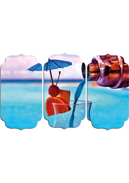 Yaz Tatil Kokteyl Mdf Tablo 0785 (Model D)