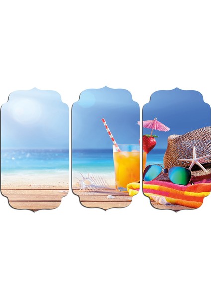 Yaz Tatil Kokteyl Mdf Tablo 0782 (Model D)