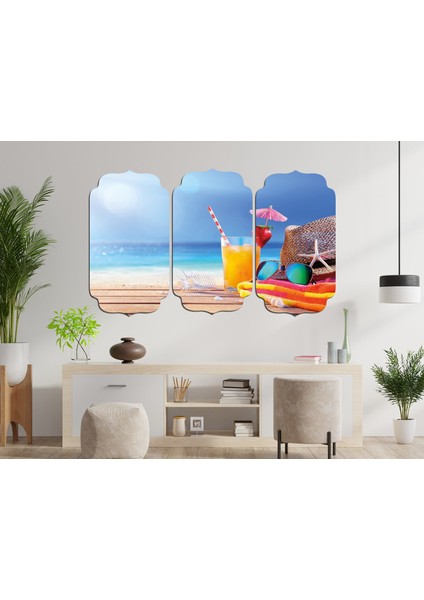 Yaz Tatil Kokteyl Mdf Tablo 0782 (Model D)