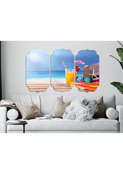 Yaz Tatil Kokteyl Mdf Tablo 0782 (Model D)