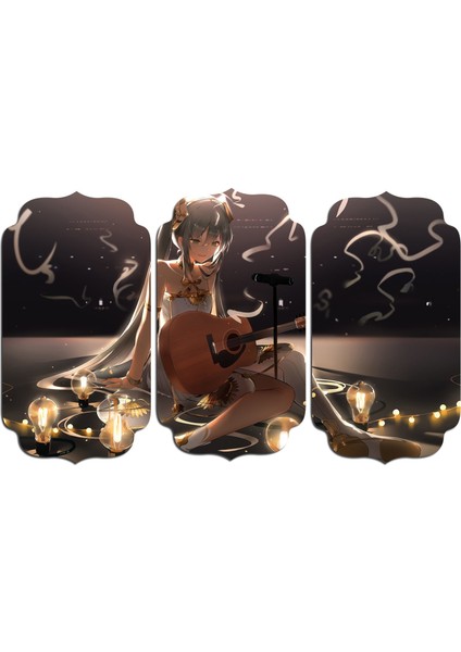 Müzik Aleti Gitar Kız Mdf Tablo 1385