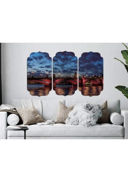 Gece Şehir Köprü Manzarası Mdf Tablo 1542 modelleri