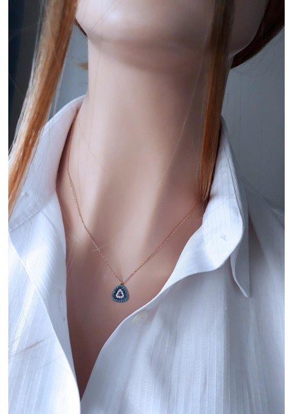 Minimal Nazar Kolye Rose modelleri