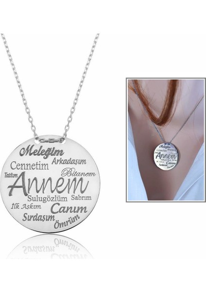 Annem Sulugözlüm Plaka Kolye