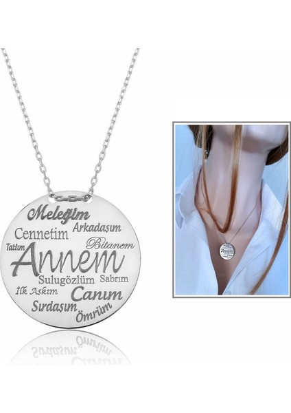 Annem Sulugözlüm Plaka Kolye fırsatları