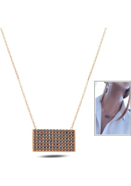 Mavi Çağla Şikel Zarf Kolye