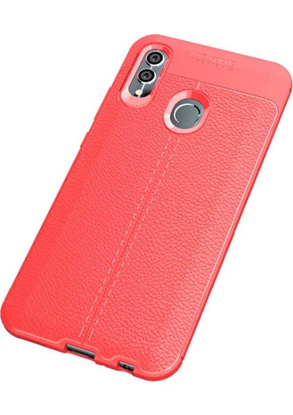 - Huawei P Smart 2019 - Kılıf Auto Focus Karbon Niss Silikon Kapak - Kırmızı - T6908