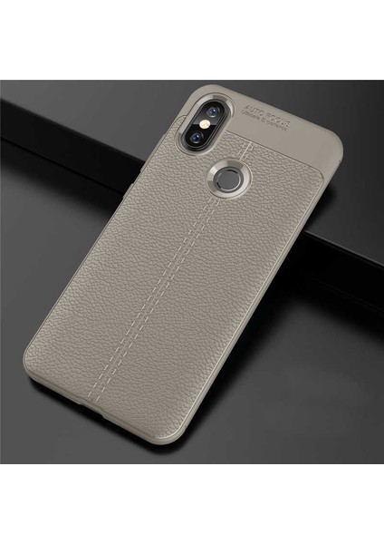 - Xiaomi Mi A2 Lite - Kılıf Auto Focus Karbon Niss Silikon Kapak - Gri - T5676