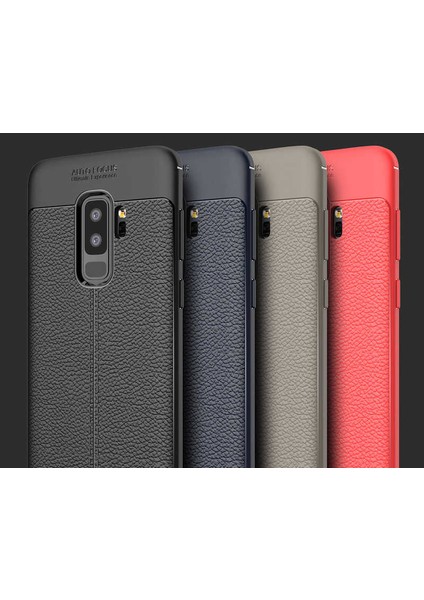Samsung Galaxy S9 Plus Kılıf Deri Görünümlü Renk Atmayan Dayanaklı Silikon Kapak (Niss) modelleri