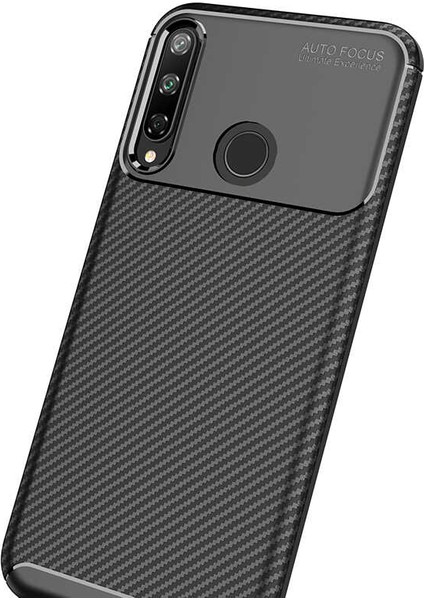 Huawei P40 Lite E Kılıf Kamera Çıkıntılı Karbon Fiber Dokulu Renk Atmaz Koruyucu Kapak (Negro) modelleri