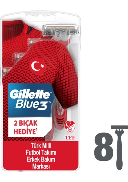 Blue3 8'li Milli Takım Özel Paketi Tıraş Bıçağı