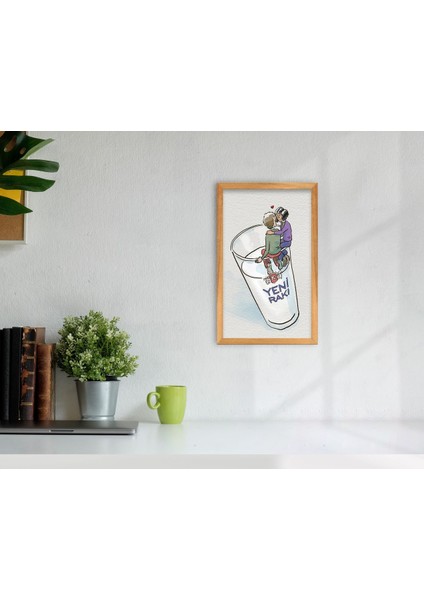 Gift Rakı Tasarımlı Dekoratif Retro Ahşap Tablo-3