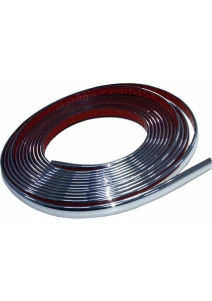 HEPVAR Dekoratif Nikelaj Krom Şerit Çıta Panjur Şerit 18 mm x 3 m
