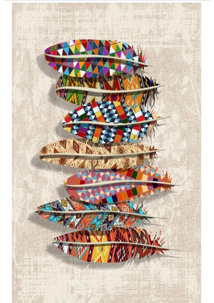 Tüy Kaymaztabanlı Yıkanabilir Halı Kilim Yolluk Dijital Baskı Renkli fiyatları