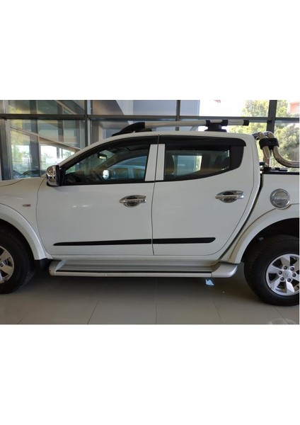 Mitsubishi l200 kapı koruma çıtası siyah 4 parça