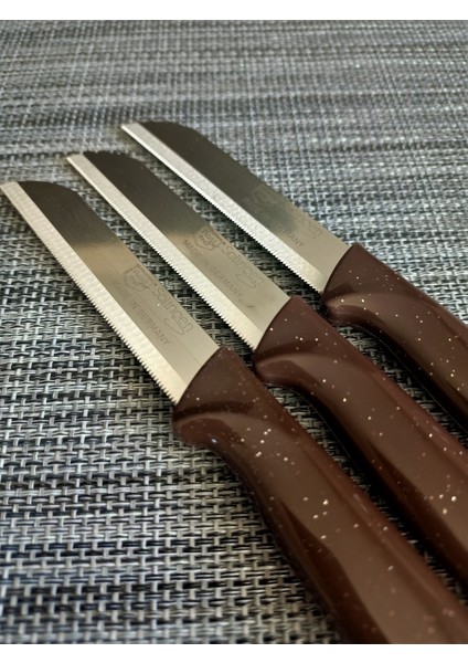 Meyve Bıçağı 6'lı Simli Kahverengi fiyatları