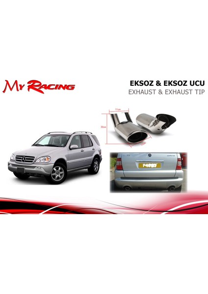 My Racing Mercedes W163 ml  Egzoz Ucu Krom Tekli