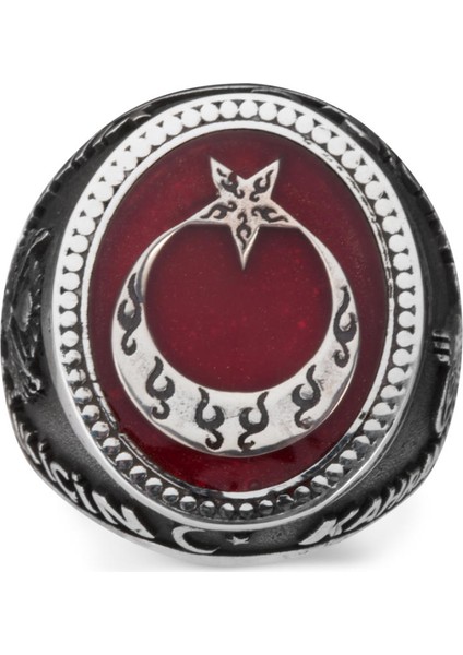 - Kahramanlar Ay Yıldız Motifli Gümüş Yüzük fiyatları