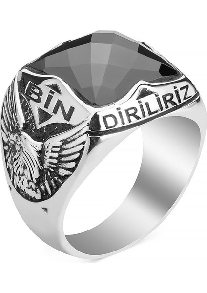 - Kartal Figürlü Bir Ölür Bin Diriliriz Yüzüğü fiyatları