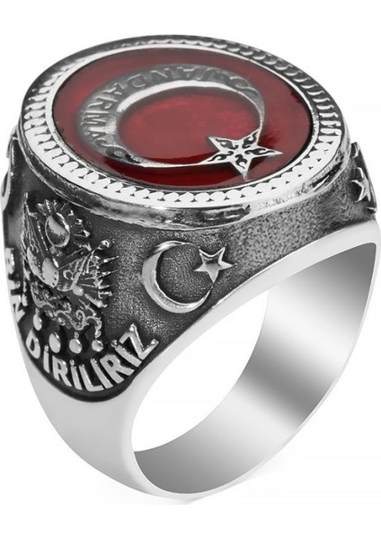 - Bir Ölür Bin Diriliriz Yazılı Jandarma Yüzüğü fiyatları