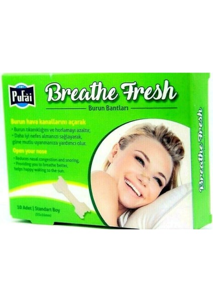 Breathe Fresh Burun Bandı Standart Boy 55 Mm 16 Mm 50 Adet 5 Kutu