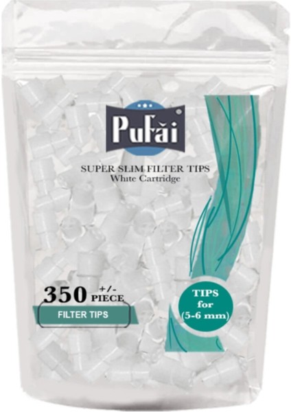 Süper Slim Sigara Filtresi Beyaz Kartüş Adaptör 6 Mm 5 Mm Dönüştürür 350 Adet