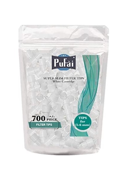 Süper Slim Sigara Filtresi Adaptör Beyaz Kartüş 6 Mm 5 Mm Dönüştürür 700 Adet