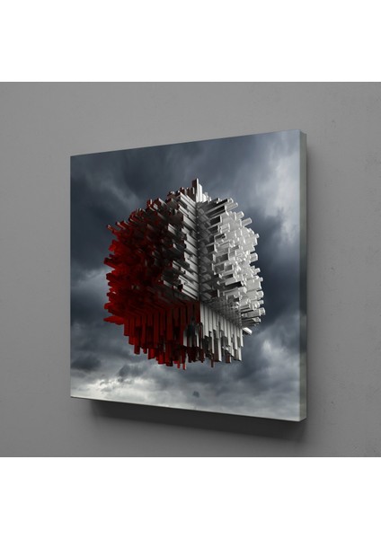 Kırmızı Beyaz 80X80CM