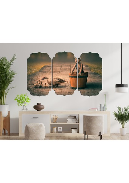 Ördek ve Çocuk Mdf Tablo 2709 (Model D)