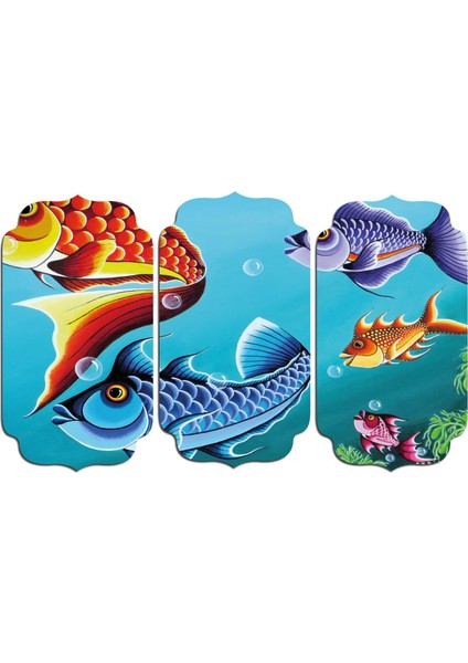 Renkli Balıklar Mdf Tablo 2917 (Model D)