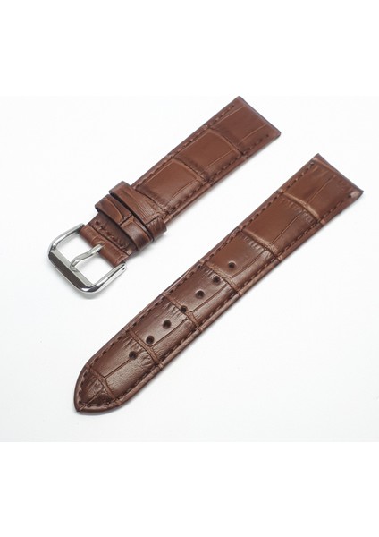Atasaat Kahverengi Croco Hakiki Deri Saat Kordonu 24 mm